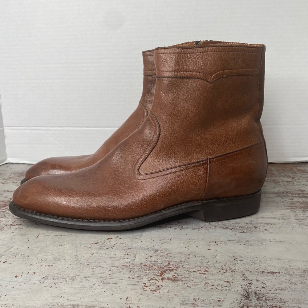Bowen Brown Leather Chelsea Chukka boots 47 - Picture 1 of 10